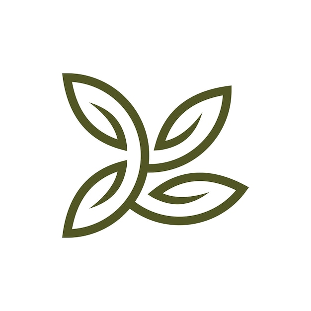 Ilustración de icono de vector de diseño de plantilla de logotipo de patrón floral