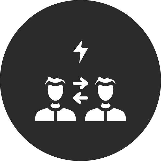 Ilustración del icono del vector de disputas del conjunto de iconos de habilidades para la vida