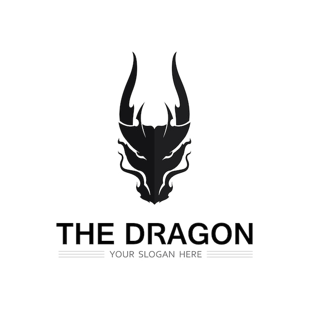 Ilustración de icono de vector de dragón