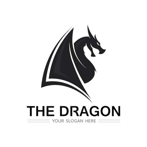 Ilustración de icono de vector de dragón