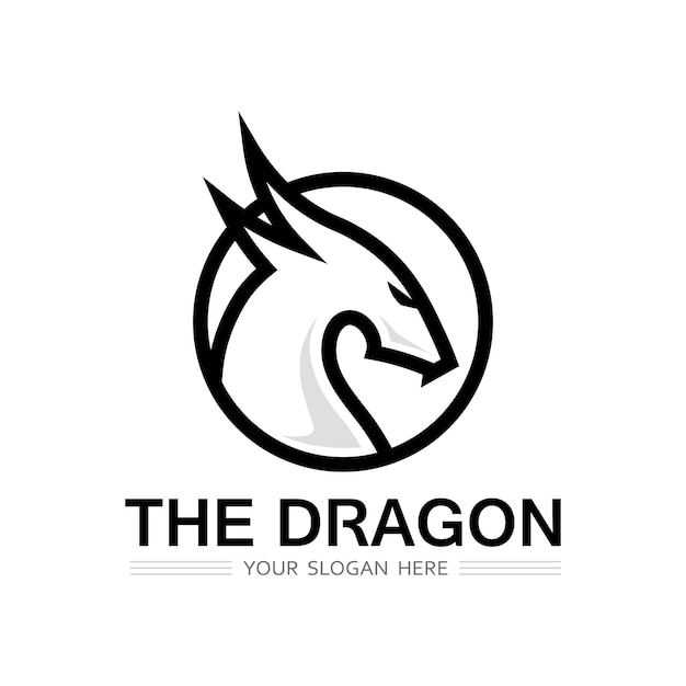 Ilustración de icono de vector de dragón