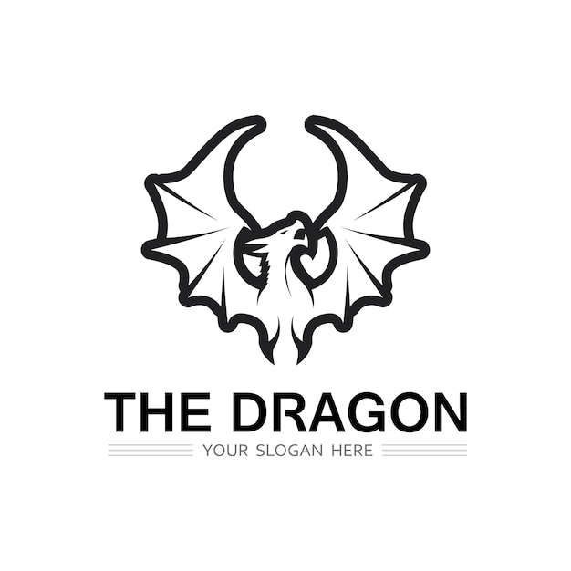 Ilustración de icono de vector de dragón
