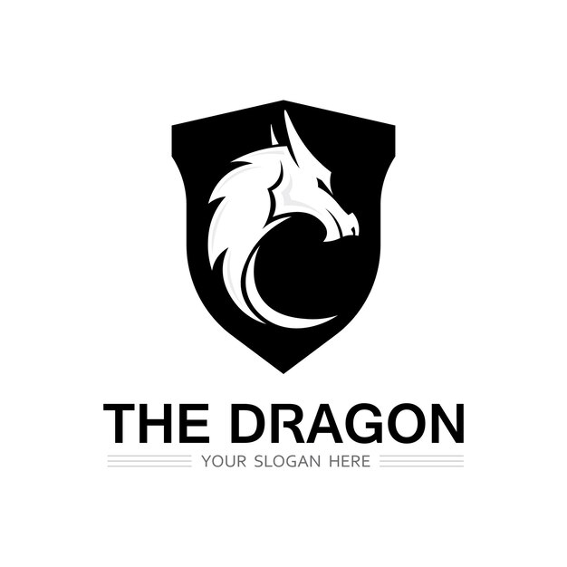 Ilustración de icono de vector de dragón