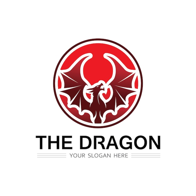 Ilustración de icono de vector de dragón