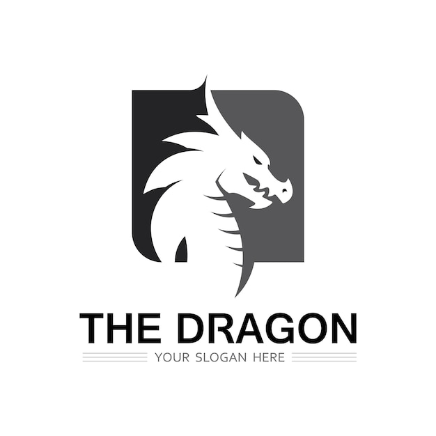 Ilustración de icono de vector de dragón