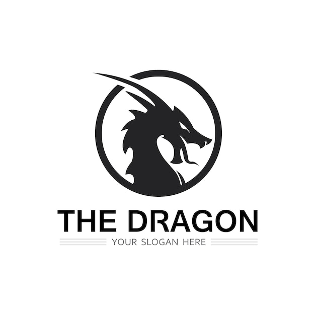 Ilustración de icono de vector de dragón