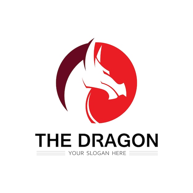 Ilustración de icono de vector de dragón