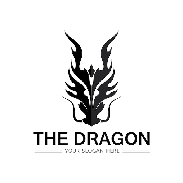 Ilustración de icono de vector de dragón