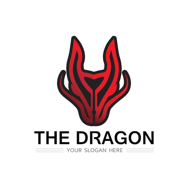 Ilustración de icono de vector de dragón