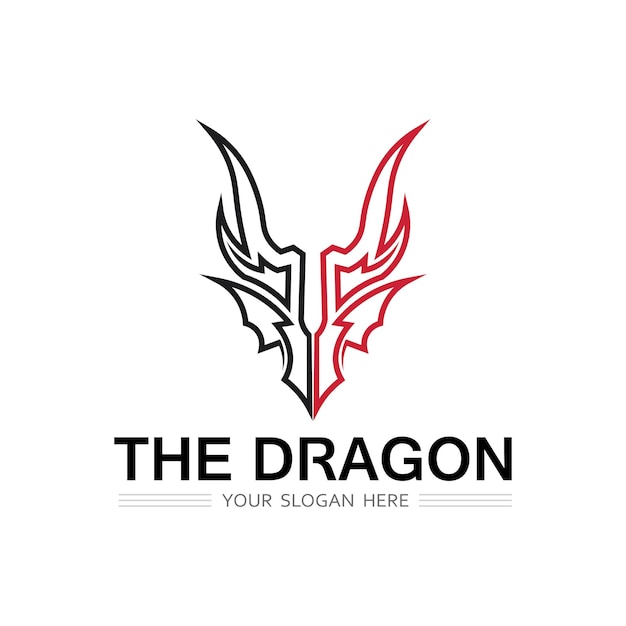 Ilustración de icono de vector de dragón