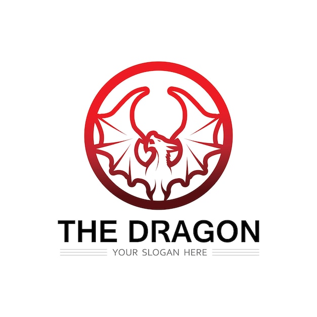 Ilustración de icono de vector de dragón