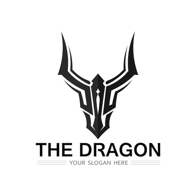 Ilustración de icono de vector de dragón