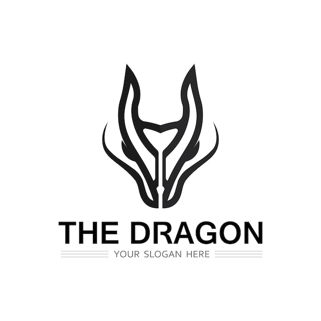 Ilustración de icono de vector de dragón