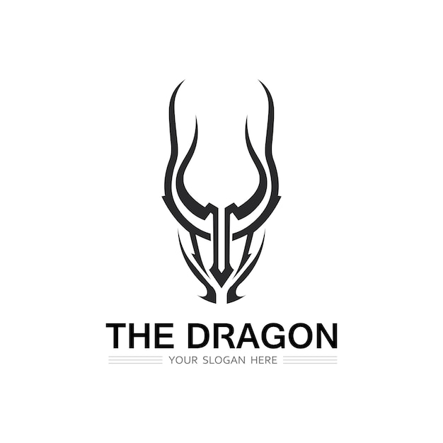 Ilustración de icono de vector de dragón