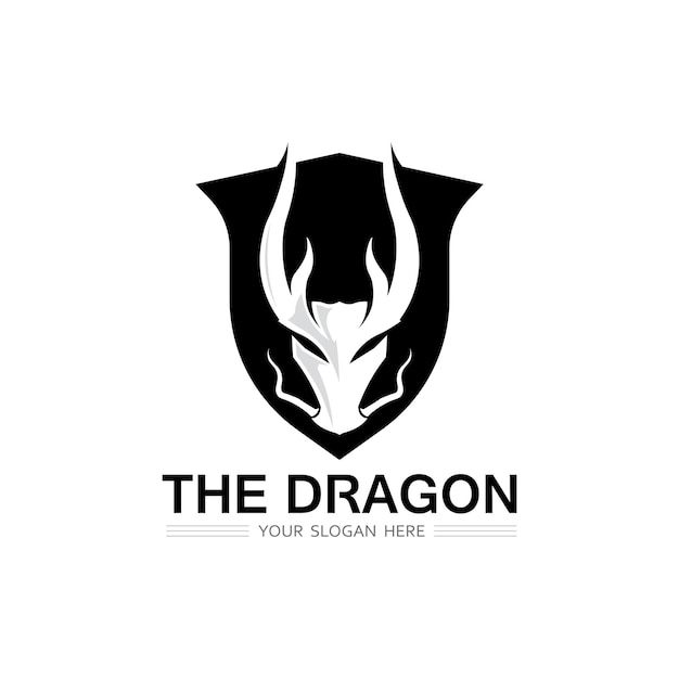 Ilustración de icono de vector de dragón