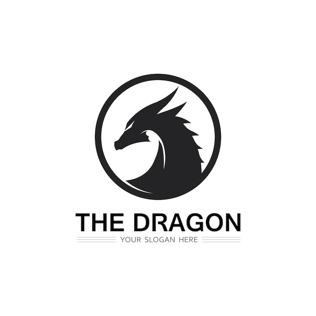 Ilustración de icono de vector de dragón