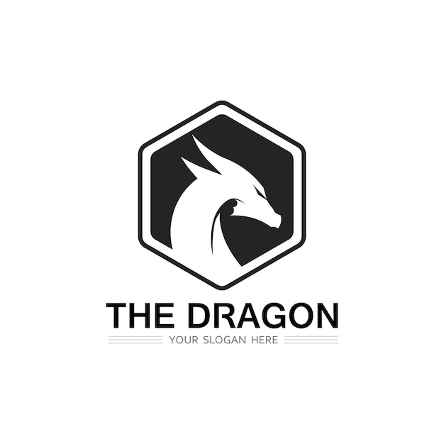 Ilustración de icono de vector de dragón