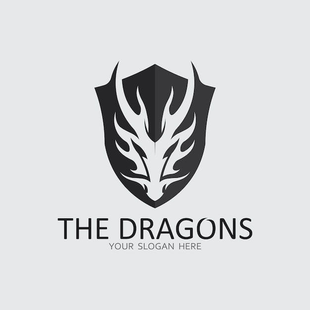 Ilustración de icono de vector de dragón