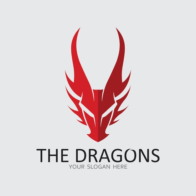 Ilustración de icono de vector de dragón