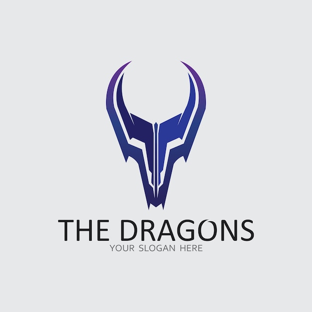 Ilustración de icono de vector de dragón