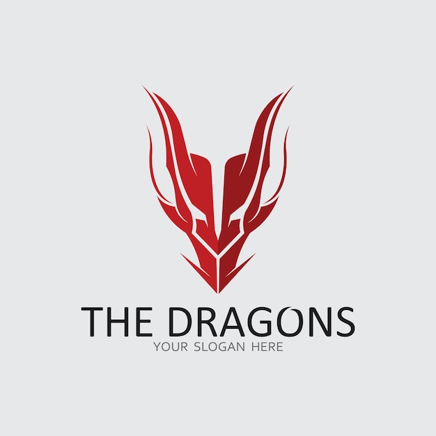 Ilustración de icono de vector de dragón