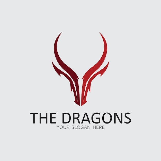 Ilustración de icono de vector de dragón