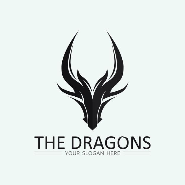 Ilustración de icono de vector de dragón