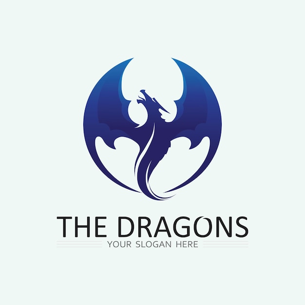 Ilustración de icono de vector de dragón