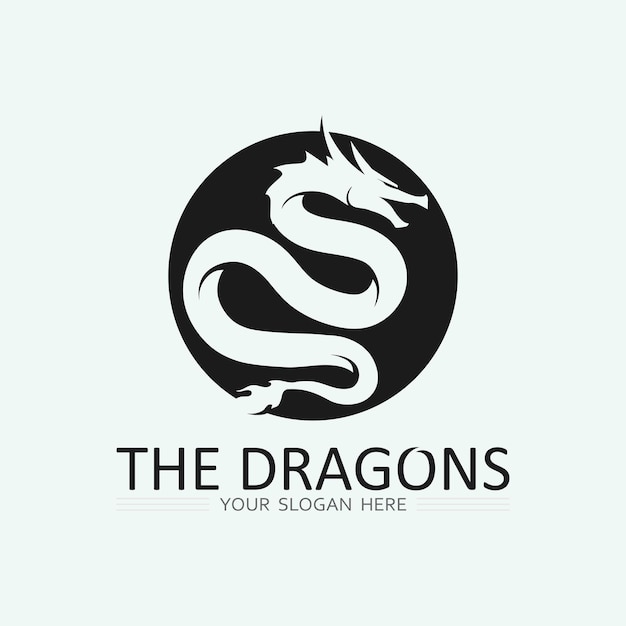 Ilustración de icono de vector de dragón