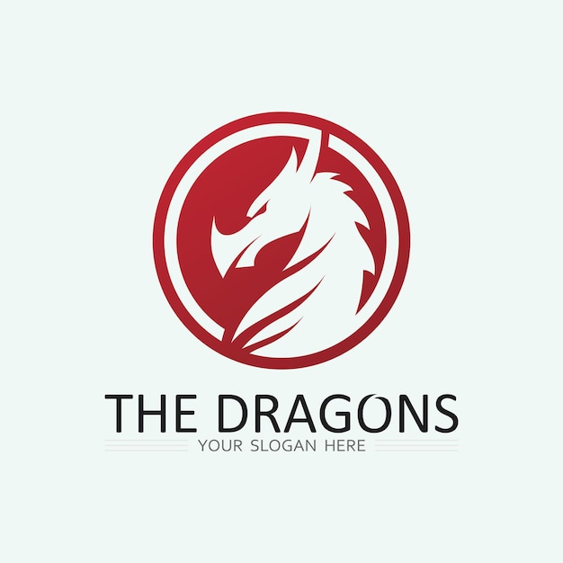 Ilustración de icono de vector de dragón