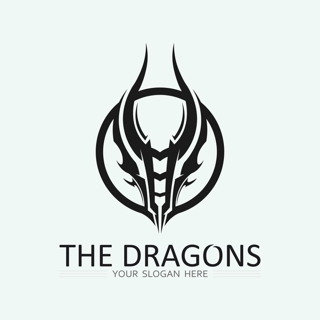 Ilustración de icono de vector de dragón