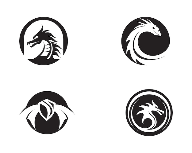Ilustración de icono de vector de dragón