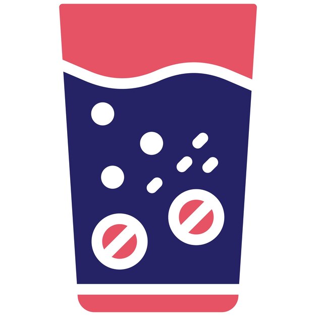Ilustración del icono del vector efervescente del conjunto de iconos de medicina