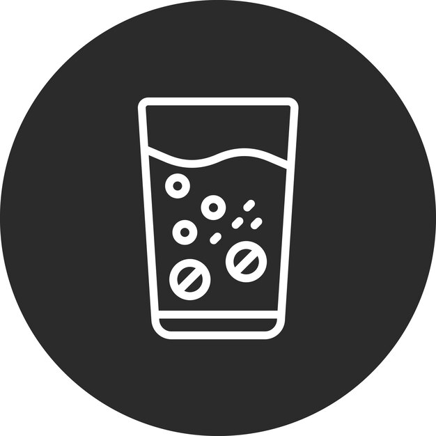 Ilustración del icono del vector efervescente del conjunto de iconos de medicina