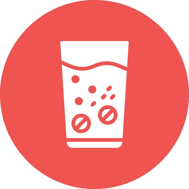 Ilustración del icono del vector efervescente del conjunto de iconos de medicina