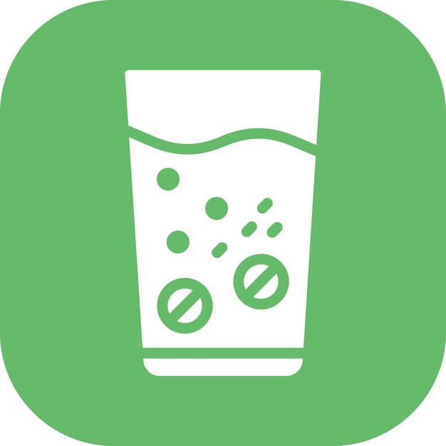 Ilustración del icono del vector efervescente del conjunto de iconos de medicina