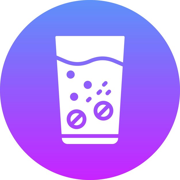Ilustración del icono del vector efervescente del conjunto de iconos de medicina