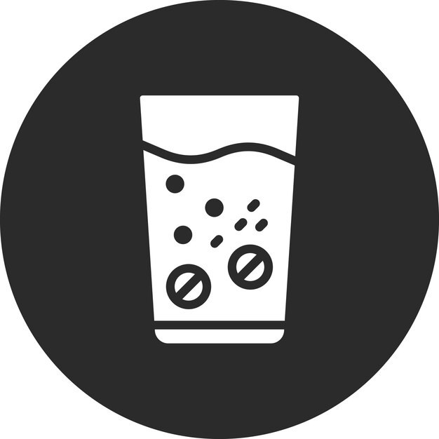 Ilustración del icono del vector efervescente del conjunto de iconos de medicina