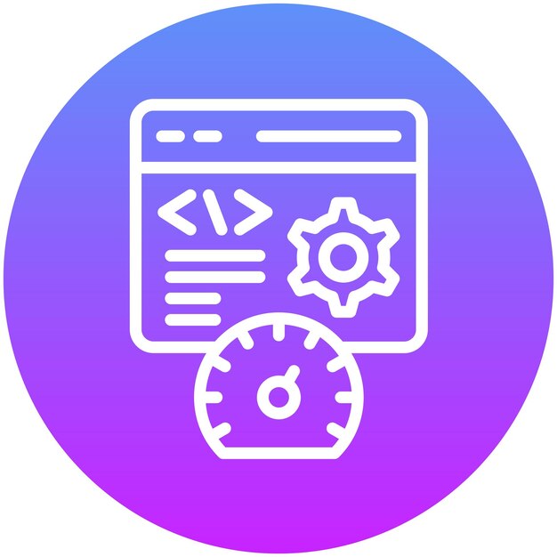 Ilustración del icono del vector de eficiencia del conjunto de iconos sin código