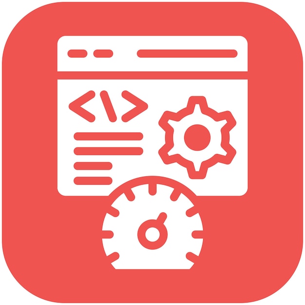 Ilustración del icono del vector de eficiencia del conjunto de iconos sin código