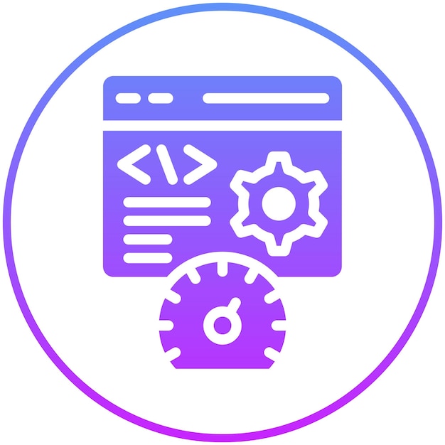 Ilustración del icono del vector de eficiencia del conjunto de iconos sin código
