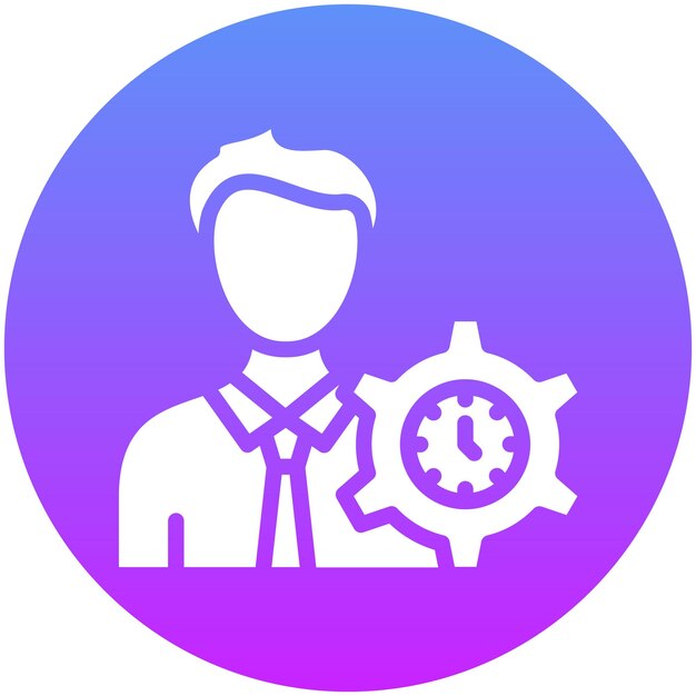 Ilustración del icono del vector de eficiencia del conjunto de iconos de formación empresarial