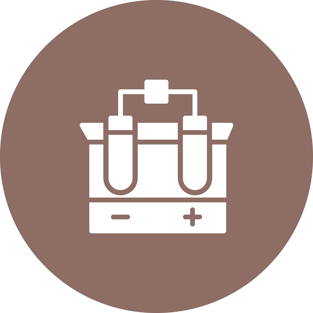 Ilustración del icono del vector de electrólisis del conjunto de iconos del proceso industrial