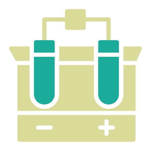 Ilustración del icono del vector de electrólisis del conjunto de iconos del proceso industrial
