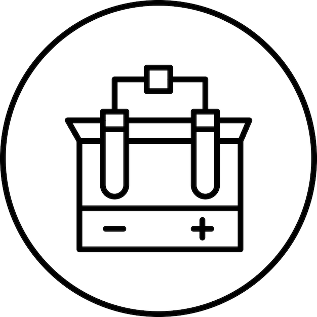 Ilustración del icono del vector de electrólisis del conjunto de iconos del proceso industrial