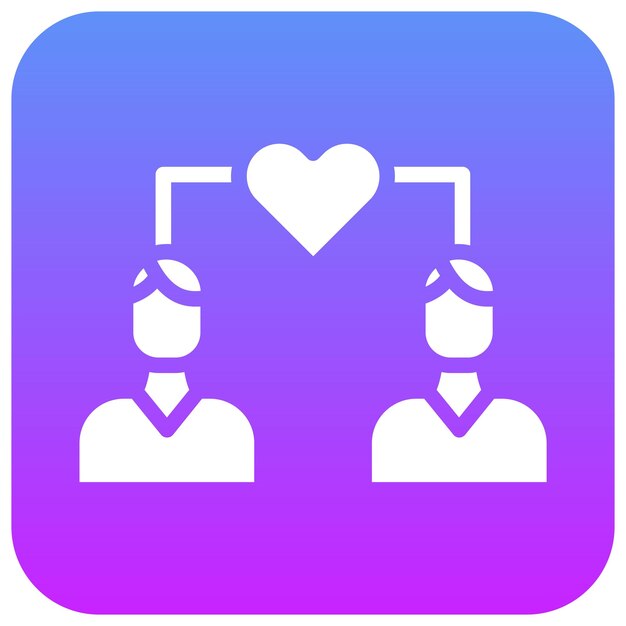Ilustración del icono del vector de empatía del conjunto de iconos de liderazgo