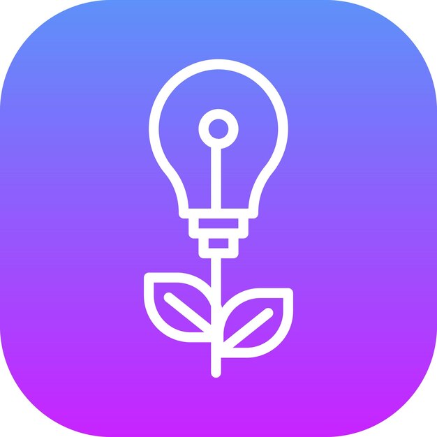 Ilustración del icono del vector de energía verde del conjunto de iconos de tecnología