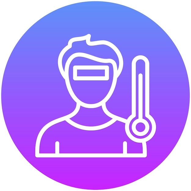 Ilustración del icono del vector de la enfermedad del conjunto de iconos de estilos de vida
