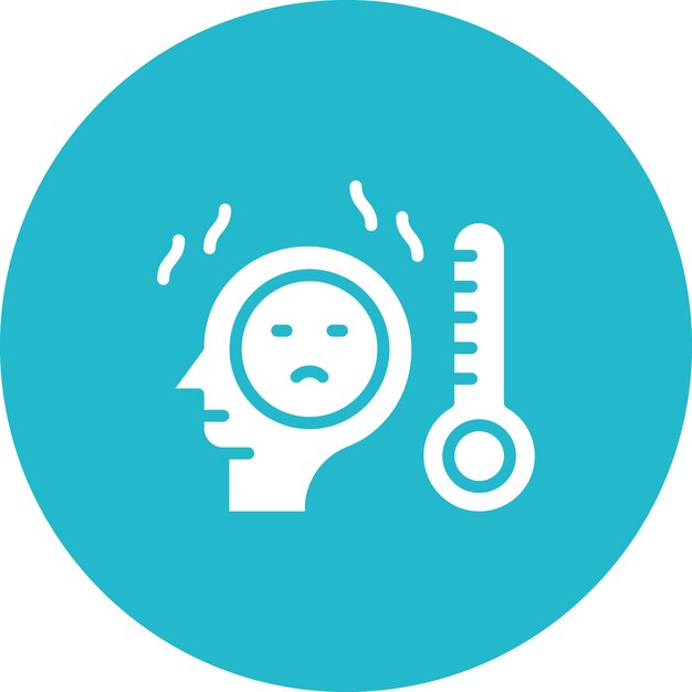 Ilustración del icono del vector de la enfermedad del conjunto de iconos de salud mental