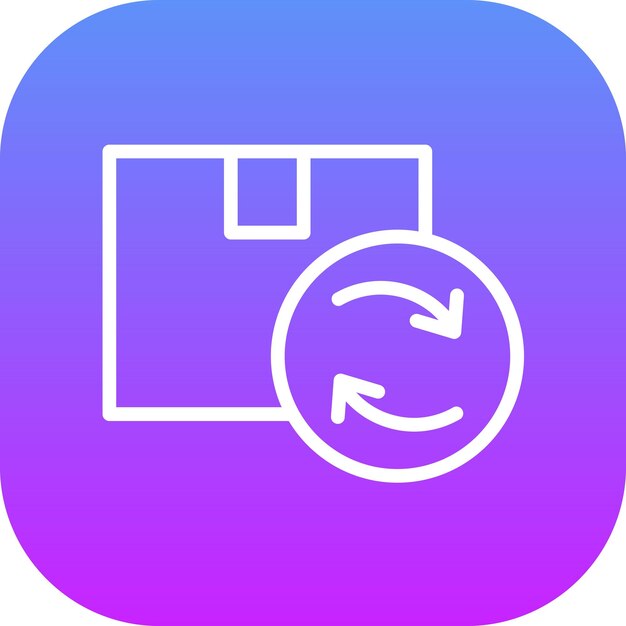 Ilustración del icono del vector de entrega de devolución del conjunto de iconos de entrega y logística